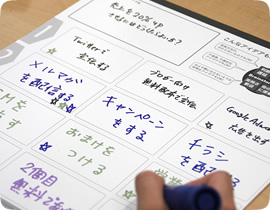 ブレイン・ライティング・シート2 記入の様子